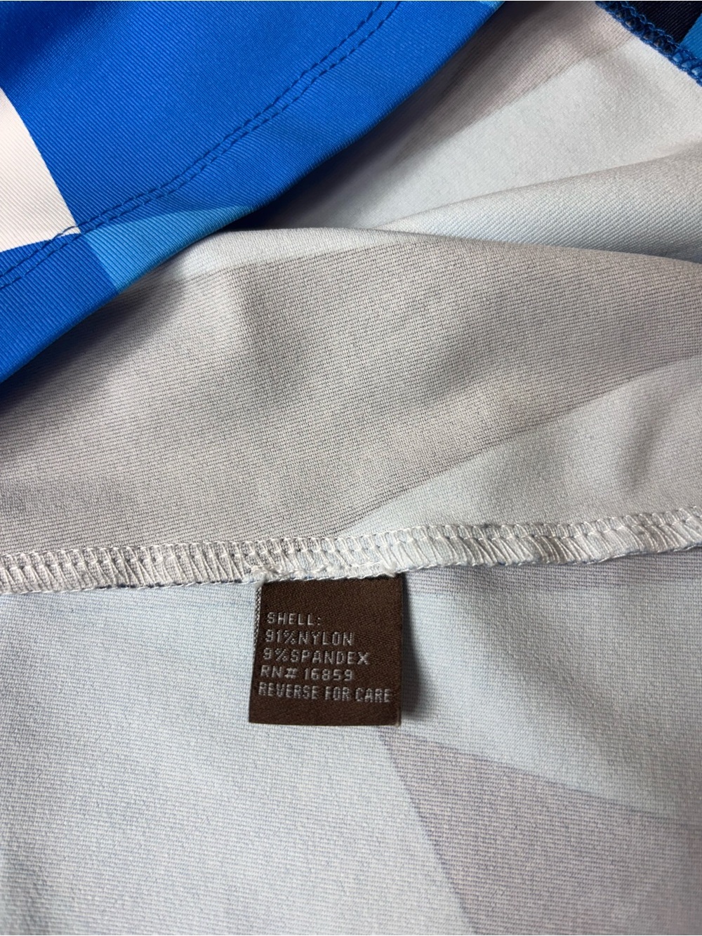 J.McLaughlin Bedford 1/4 Zip Top Long Sleeve Blue White Winterwonderland Women L - Picture 9 of 13
